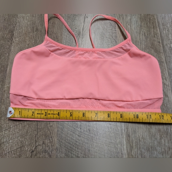 Victoria Sport Coral Pink Sports Bra Mesh Detail - Picture 2 of 7